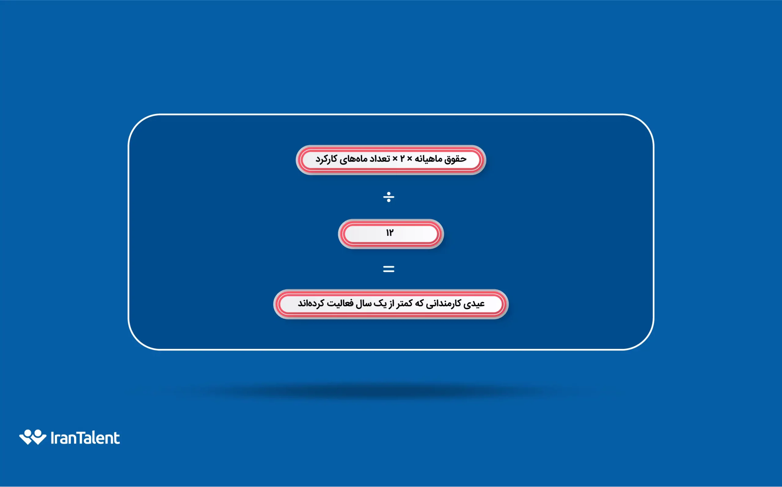 رقم عیدی کارمندانی که کمتر از 1 سال فعالیت کرده‌اند